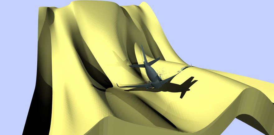Simulation of Germanwings Flight 9525 crash