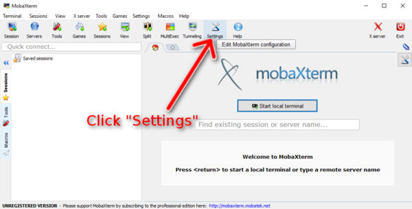  600px | center | MobaXterm settings button